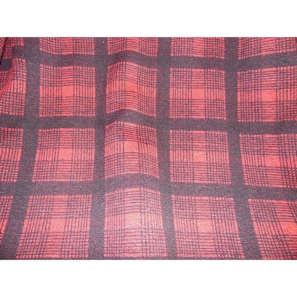 Mack Russo Sweater Mens Medium Red Plaid Long‎ Sleeve Fleece Pullover EUC - Picture 4 of 10